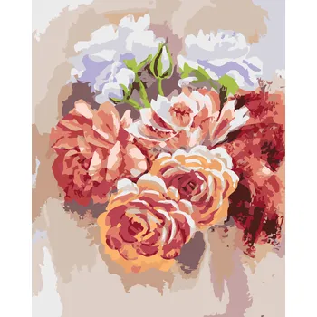 ZUTY Malování podle čísel - JARNÍ PIVOŇKY Rozměr: 40x50 cm, Rámování: bez rámu a bez vypnutí plátna