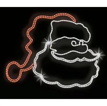 Vánoční světelný řetěz Polamp POL-0190 - 2D dekorace - Santa - 100 X 110 cm