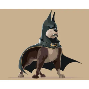 ZUTY Malování podle čísel - STOJÍCÍ ACE (DC LIGA SUPERMAZLÍČKŮ) Rozměr: 40x50 cm, Rámování: bez rámu a bez vypnutí plátna