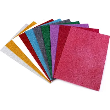 Pěnová guma třpytivá glittrová 20x29cm mix 8 barev