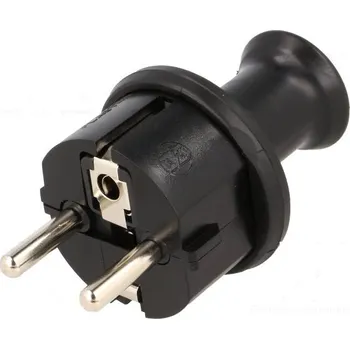 vypínač Plastrol WT-40H Přímá vidlice Uni-Schuko 2P+Z 16A 250V IP44 černá