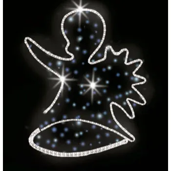 Vánoční světelný řetěz Polamp POL-0195 - 2D dekorace - Anděl - 100 x 90 cm