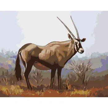 ZUTY Malování podle čísel - ANTILOPA V SAVANĚ (D. RUSTY RUST) Rozměr: 40x50 cm, Rámování: vypnuté plátno na rám