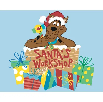 ZUTY Malování podle čísel - SCOOBY V SANTOVĚ DÍLNĚ (SCOOBY DOO) Rozměr: 40x50 cm, Rámování: vypnuté plátno na rám