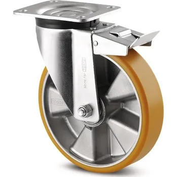 Pojezdové kolečko Delta TENTE Kolečko pro vysoké zatížení 200mm, s brzdou, plotýnka, 3677ITP200P63 LW60 smart