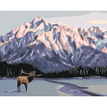 ZUTY Malování podle čísel - LOS U ŘEKY (D. RUSTY RUST) Rozměr: 40x50 cm, Rámování: bez rámu a bez vypnutí plátna