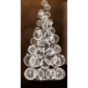 Vánoční osvětlení Polamp POL-0997 - 3D dekorace - Stromek z baněk - 600 x 300 cm