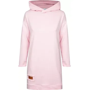 Dámská mikina Dámská tepláková mikina s kapucou BASIC růžová - MIKABAPIXS