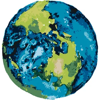 ZUTY Malování podle čísel - PLANETA ZEMĚ Rozměr: 40x50 cm, Rámování: bez rámu a bez vypnutí plátna