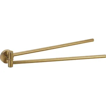 Držák na ručník Sablo - držák ručníků dvojitý otočný, 420 mm, zlatá matná 160204190