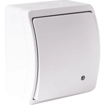 vypínač Viplast K1So bílá - Spínač jednopólový s doutnavkou, řazení 1