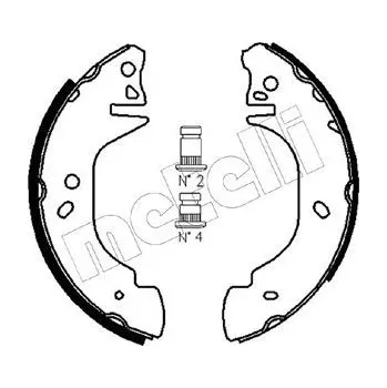 Brzdový systém Sada brzdových čelistí METELLI 53-0122