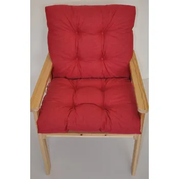 Podsedák Nábytek PEGAS Polstr na zahradní křeslo s nízkým opěradlem - látka vínový melír