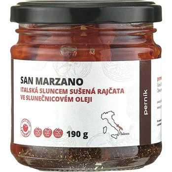 Sušená zelenina Nakládaná sušená rajčata ve slunečnicovém oleji s perníkovým kořením Obsah: 190 g