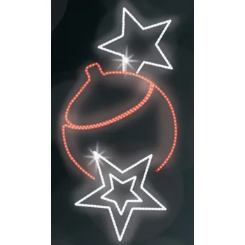 Vánoční světelný řetěz Polamp POL-0139 - 2D dekorace - Baňka - 185 x 95 cm