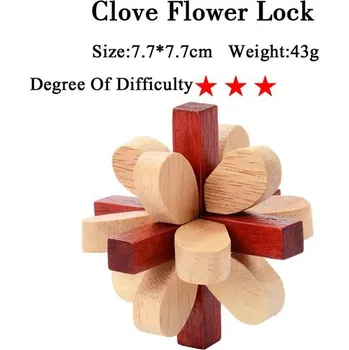 Hlavolam Dřevěný hlavolam - Zámek květ hřebíčku