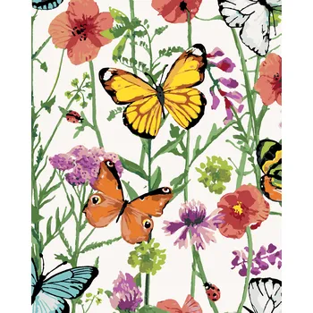 ZUTY Malování podle čísel - BERUŠKY A MOTÝLCI Rozměr: 40x50 cm, Rámování: bez rámu a bez vypnutí plátna