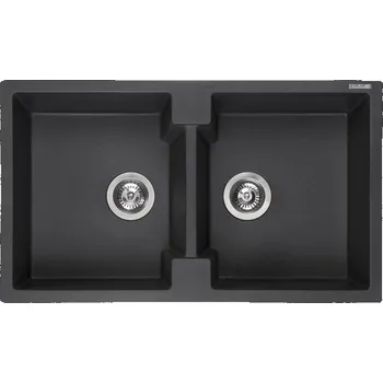 Granitový dřez Reginox Amsterdam 860.2 Black silvery