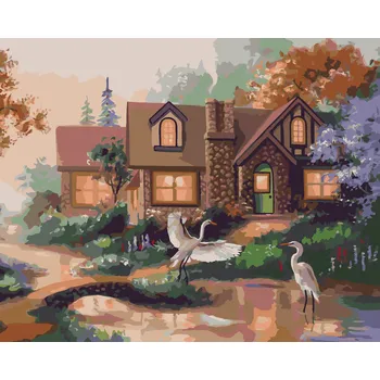 ZUTY Malování podle čísel - VOLAVKA V POTOCE (D. RUSTY RUST) Rozměr: 40x50 cm, Rámování: bez rámu a bez vypnutí plátna