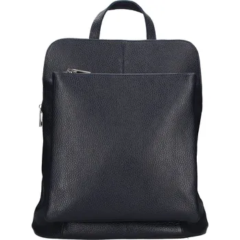 Městský batoh Dámská kožená batůžko-kabelka Italia Ella - tmavě modrá