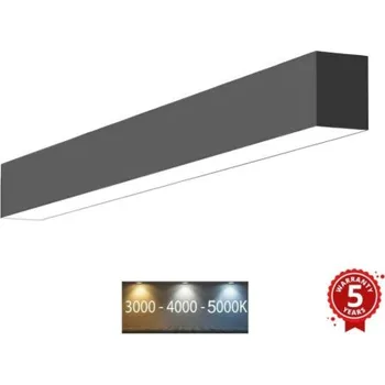 Sinclair Závěsné LED lineární svítidlo LSM 32-50CCT, 3000-5000K, 150cm Barva: Černá