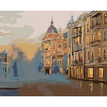 ZUTY Malování podle čísel - HISTORICKÁ ČÁST MĚSTA Rozměr: 40x50 cm, Rámování: bez rámu a bez vypnutí plátna