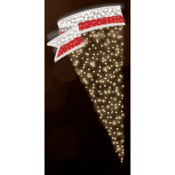 Vánoční světelný řetěz Polamp POL-1268 - 2D dekorace - Ozdoba sloupů - 200 x 110 cm