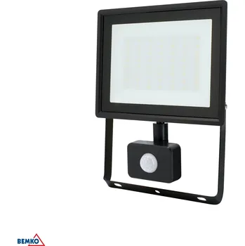 Bemko LED reflektor KASTEL LED 2 50W 6500K IP65 černá s čidlem pohybu