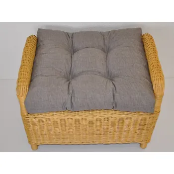 Podsedák Nábytek PEGAS Polstr na ratanovou taburetku Ear - látka šedý melír