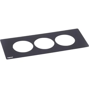 Elektrická zásuvka LEGRAND Rámeček DISQIN 3násobný černý 654761