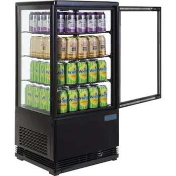 Polar chlazená vitrínová skříň černá 68l