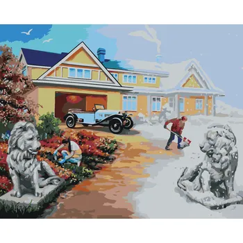 ZUTY Malování podle čísel - LÉTO A ZIMA (D. RUSTY RUST) Rozměr: 40x50 cm, Rámování: bez rámu a bez vypnutí plátna