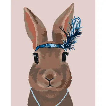 ZUTY Malování podle čísel - KRÁLÍČEK (MYROSLAVA VOLOSCHUK) Rozměr: 40x50 cm, Rámování: bez rámu a bez vypnutí plátna