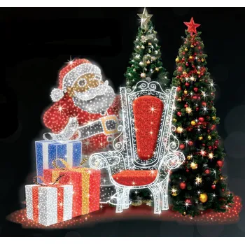 Vánoční osvětlení Polamp POL-1653 - 3D dekorace - Santa - 225 x 350 cm