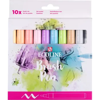 Kancelářské potřeby ROYAL TALENS Akvarelový ECOLINE Brush Pen, 10ks pastelové