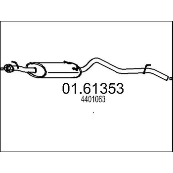 Auto-moto Zadní tlumič výfuku MTS 01.61353