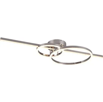 Trio 643010306 LED přisazený lustr Montilla | 54W integrovaný LED zdroj | 6300 lm | 2700-6000K + Sada inteligentní žárovky E14 s dálkovým ovladačem - RGB, WiZ