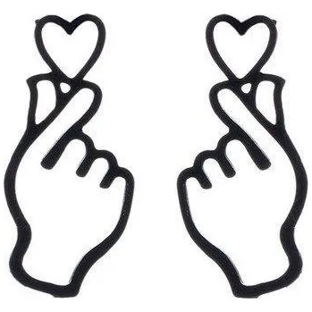 Náušnice Originální náušnice s kamínky | náušnice kočky, srdce, 1 pár - Styl srdce 2