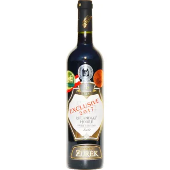 Víno Vinařství Žůrek, Rulandské modré, výběr z hroznů, 2022, 13,5%, 0,75 l, (holá láhev)