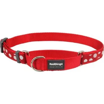 Obojek pro psa Red Dingo obojek polostahovací White Spots on Red 41-62 cm/25 mm