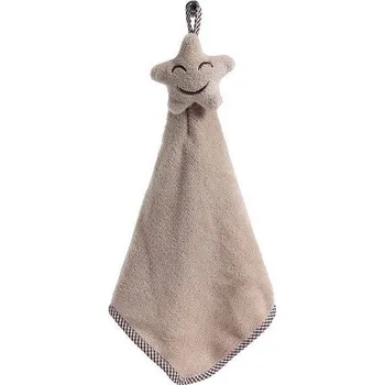 Dětský ručník | ručník na ruce, styl hvězdička - Hnědý