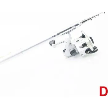 Rybářský prut Prut a naviják do kapsy - teleskopický prut - více barev - Bílá,1m