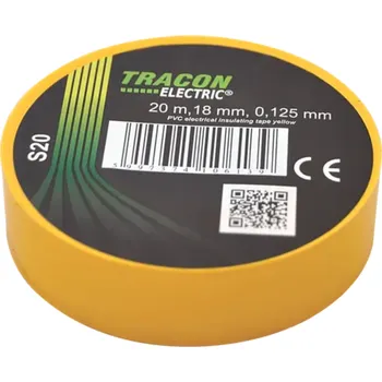 Izolační páska Tracon electric Páska izolační žlutá 20mx18mm 20mx18mm