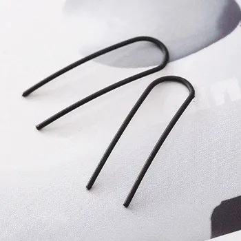 Náušnice Originální náušnice | minimalistické náušnice, 1 pár - styl černá podkova