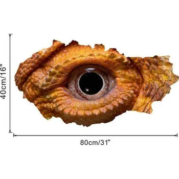 Tapeta 3D dětská tapeta | nálepka na zeď, dinosauří oko - Dinosauří oko - ještěří oko 3