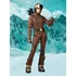 dívčí zimní kombinéza Goldbergh Starstruck Ski Suit Dark Brown