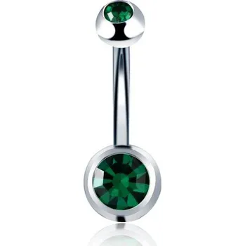 Piercing Piercing do pupíku | náušnice do pupíku - Tmavě zelený