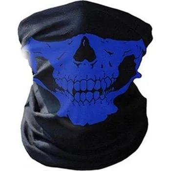 Šátek Balaclava | motorkářský šátek - potisk lebka - Modrá