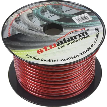 Auto elektroinstalace Kabel 10 mm, červeně transparentní, 25 m bal