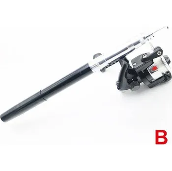 Rybářský prut Prut a naviják do kapsy - teleskopický prut - více barev - Černá,1m